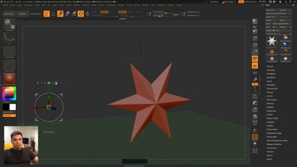 ZBrush - gizmo операции