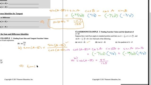 Math 40 840X: More Sum/Difference Formulas for Sine, Tangent and Double Angle Formulas смотреть онлайн