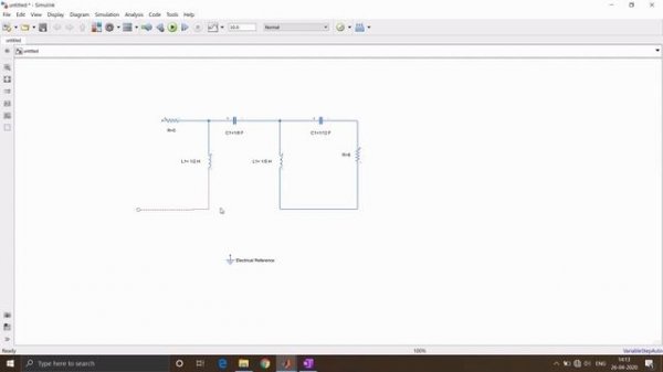 Transfer Function of a Ladder network using Matlab/Simulink