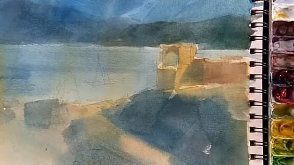 Low Key create Drama in your painting | Watercolor on darker tone...