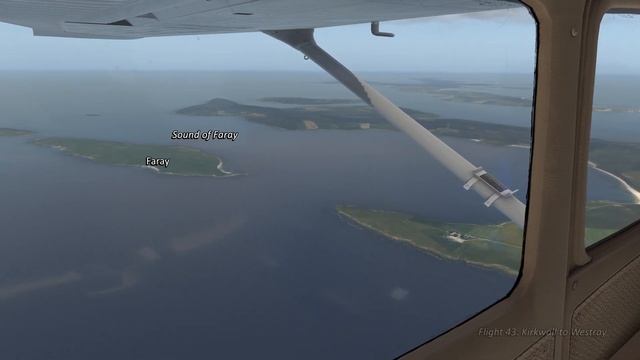 Flight 43: Kirkwall to Westray, Orkney, in X-Plane 11.55 with Orbx True-Earth scenery. смотреть онлайн