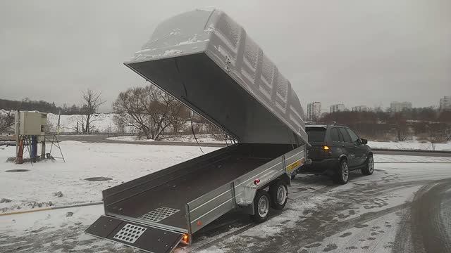 Обзор прицепа ЛАВ 81013Е 4.0 двухосный с крышкой JAXEL смотреть онлайн