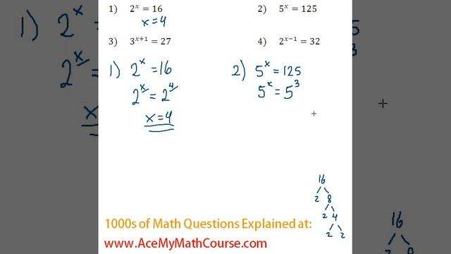 Exponents - Solving Exponential Equations #2 смотреть онлайн