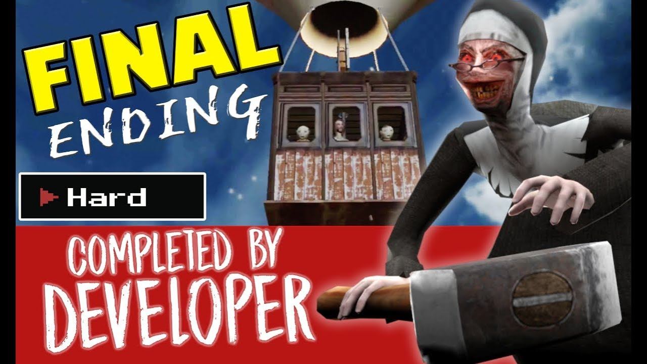 Evil Nun Developer completing Final Ending in Hard Mode [Horror game]