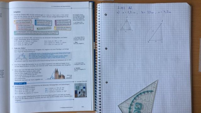 Klasse 7: Seite 177, Aufgabe 2 - Dreieckskonstruktion mit drei Seitenlängen смотреть онлайн
