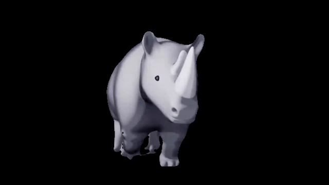 3D Animated running Rhinoceros in green screen and transparent background смотреть онлайн