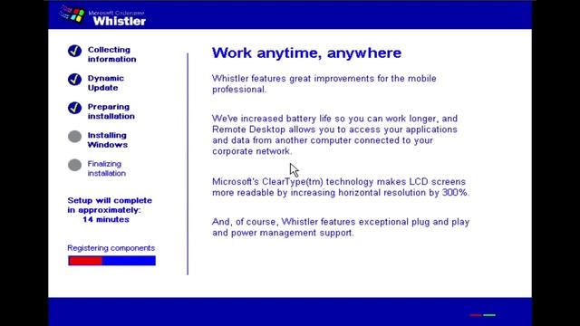 Installing Windows Whistler/Windows XP build 2430 смотреть онлайн