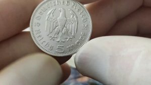 Цена 5-ти марочных монет Третьего Рейха.