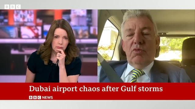 Dubai airport chaos after Gulf storms | BBC News смотреть онлайн