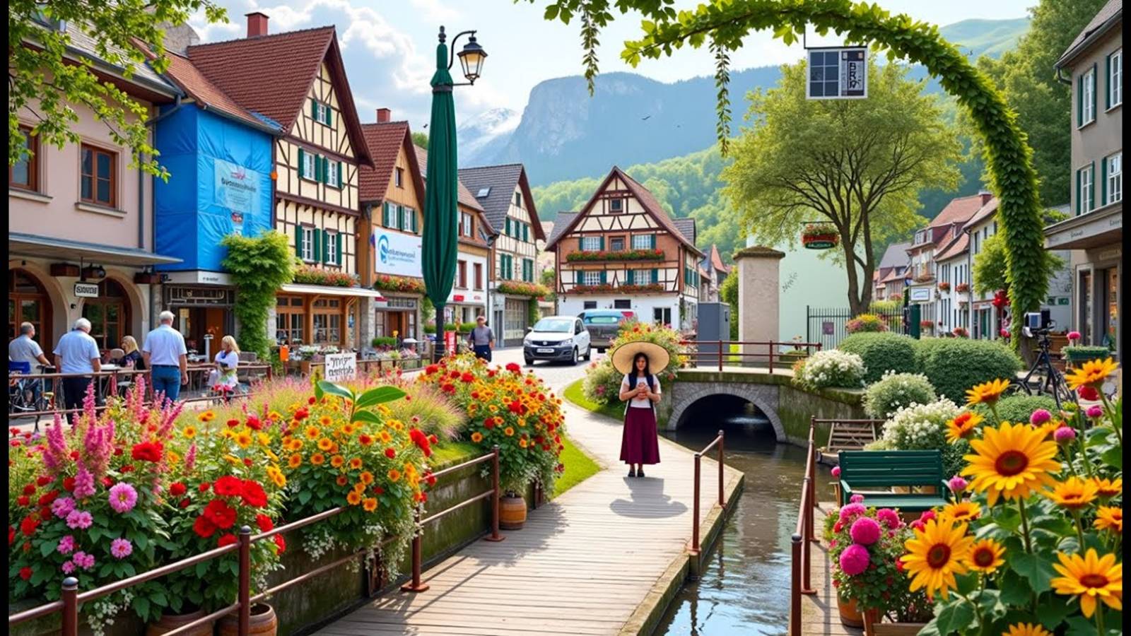 Тюбинген, Германия - пешая экскурсия 4k - самый красивый немецкий город - сказочный город смотреть онлайн