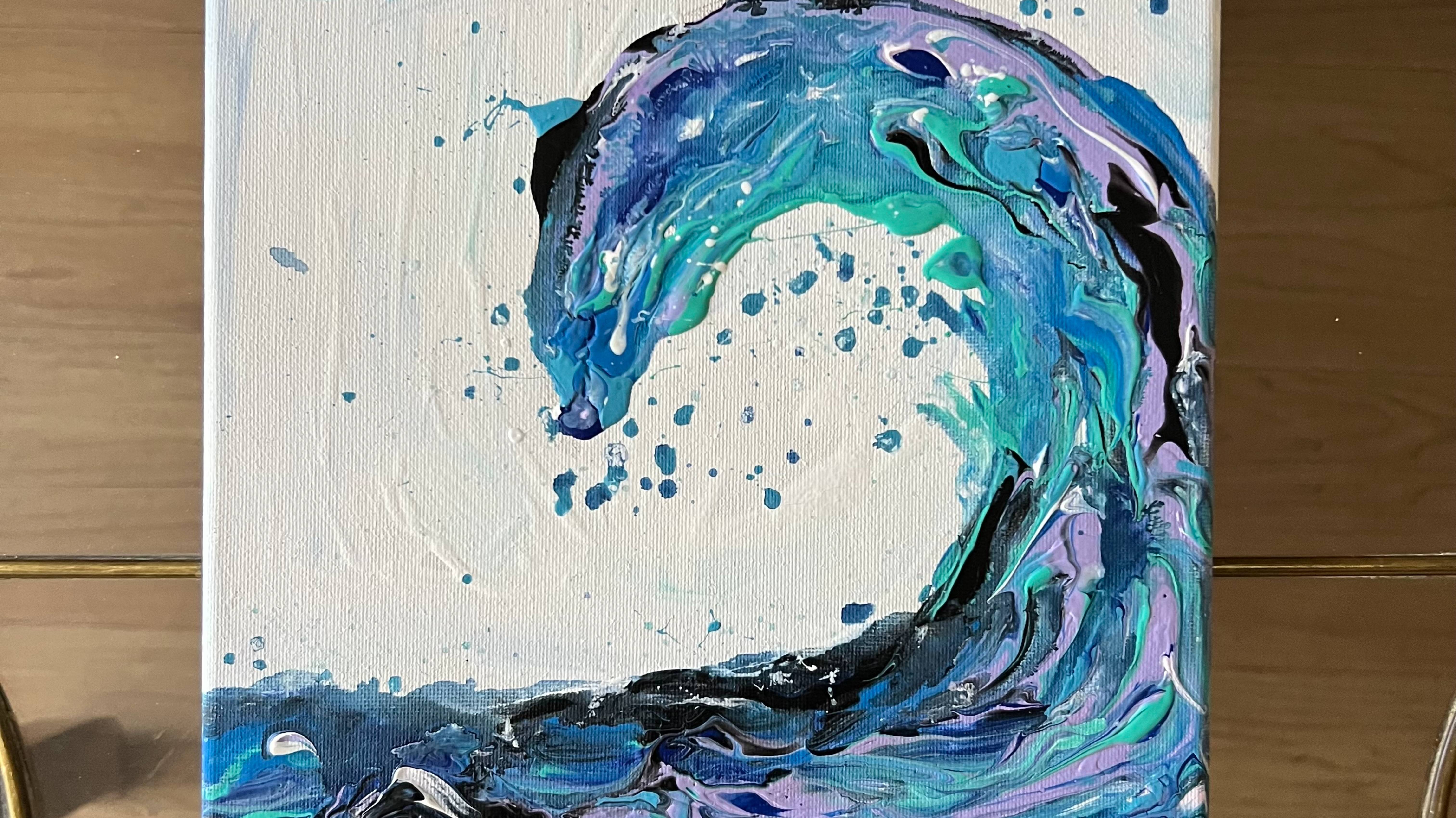 #Волна #Fluid #OriginalArt #Искусство #Холст #Волнакартина #голубаякартина #абстракция