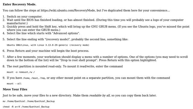 Ubuntu: I lost my user and my home смотреть онлайн