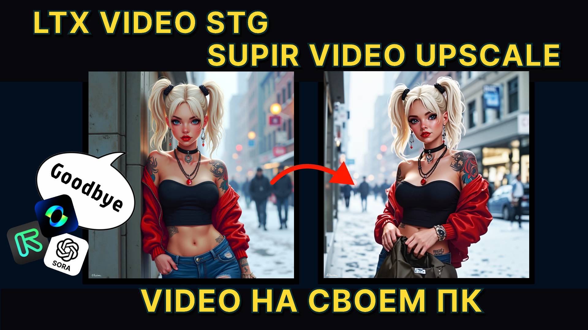LTX VIDEO STG & SUPIR VIDEO UPSCALE | Видео генерации на своём ПК смотреть онлайн