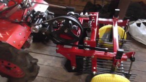 ВОМ+ремень=отключаемая грохотная картофелекопалка для мотоблока БРАЙТ 135.