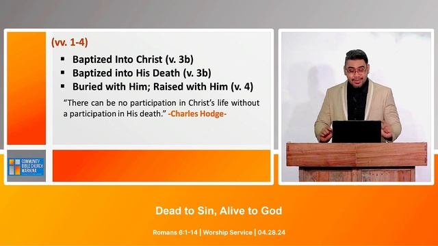 Dead to Sin, Alive to God | Romans 6:1-14 | April 28, 2024 смотреть онлайн