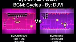 Geometry Dash = Cycles Full Version (Comparison) (Crafty505 Vs traso56)