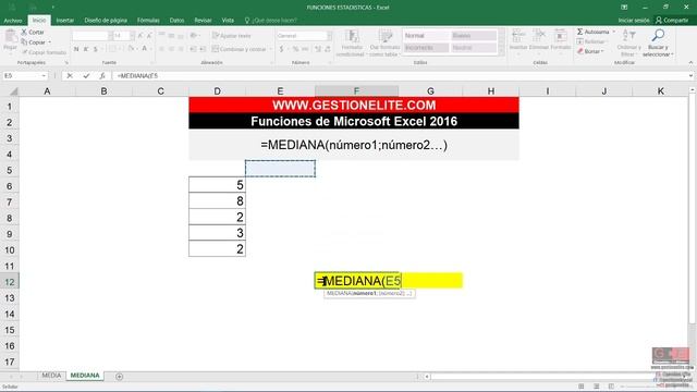 FUNCION MEDIANA MICROSOFT EXCEL смотреть онлайн