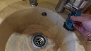 Как очистить раковину из искусственного камня реально за пару минут!!!