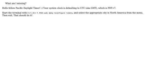 Ubuntu: Timezone appears to be set correctly, but time is 7 hours off (3 Solutions!!) смотреть онлайн