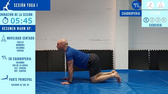 Sesión Yoga 12 min. Calentamiento y Saludos al Sol. Sin meditación смотреть онлайн
