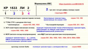 Видеоурок 1.13. Маркировка цифровых ИМС – окончание.