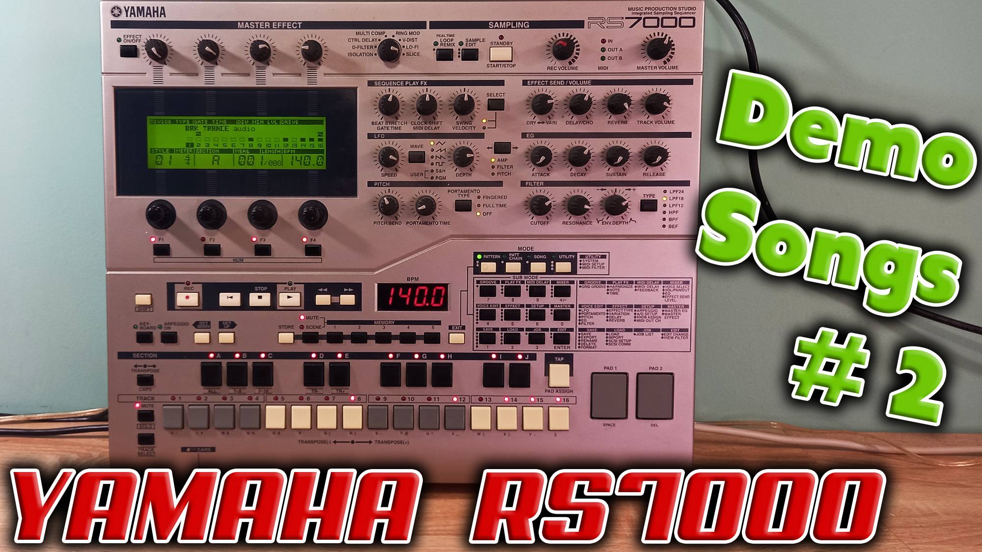 Второе видео про грувбокс / семплер Yamaha RS7000. Слушаем следующие 4 Demo Songs и ностальгируем !