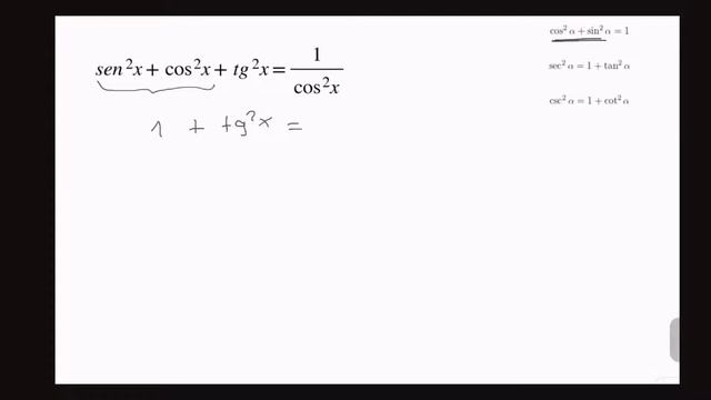 Demuestra la siguiente identidad trigonometrica sen^2x + cos^2x + tg^2x =1/cos^2x смотреть онлайн