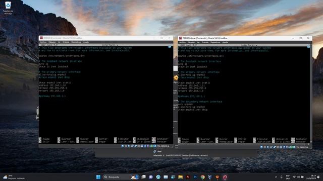 Configuracion de INTERFACES de maquinas virtuales DEBIAN, Red Intertna y NAT смотреть онлайн