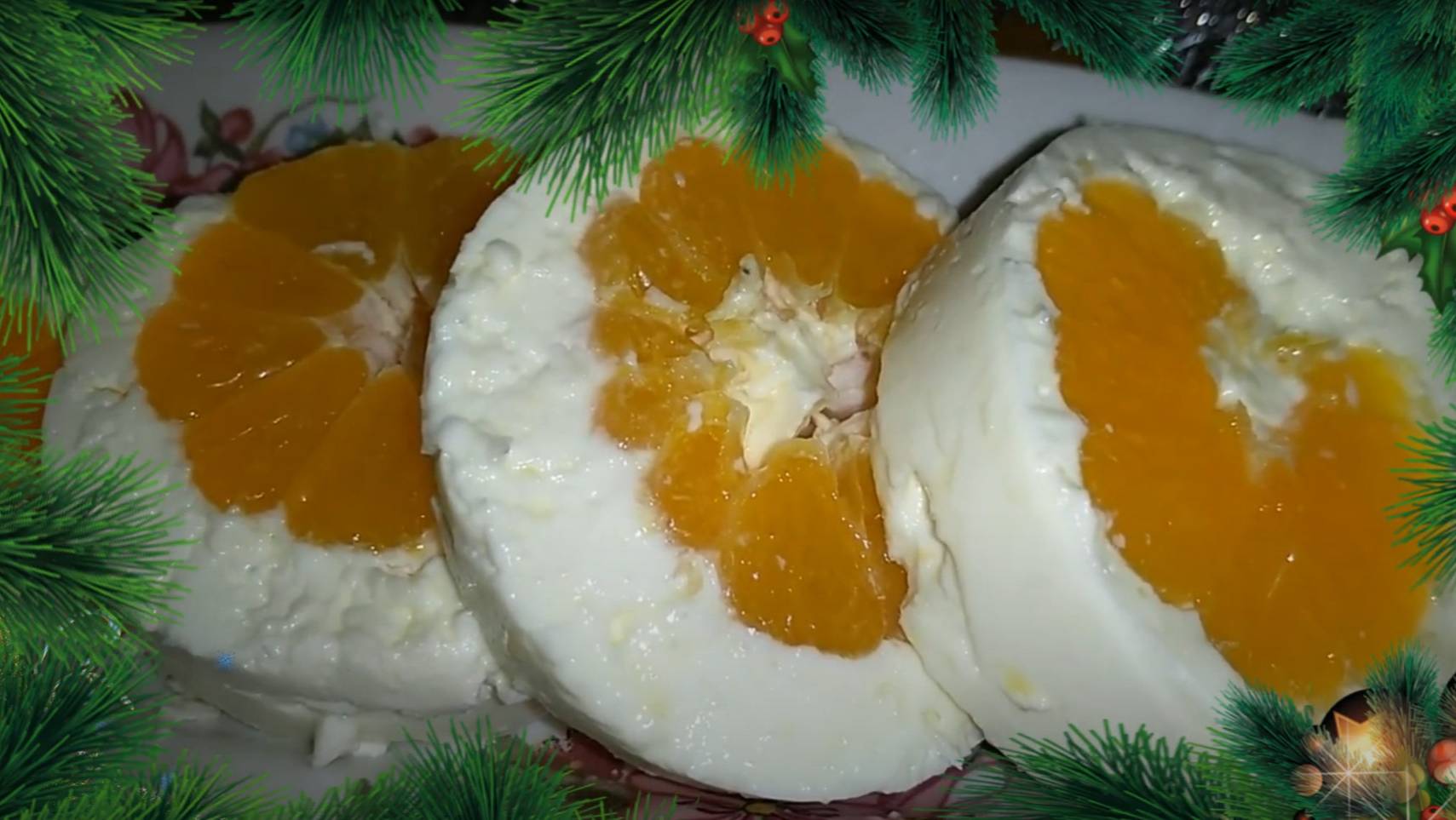 МАНДАРИНЫ В СНЕГУ НОВОГОДНИЙ ДЕСЕРТ смотреть онлайн