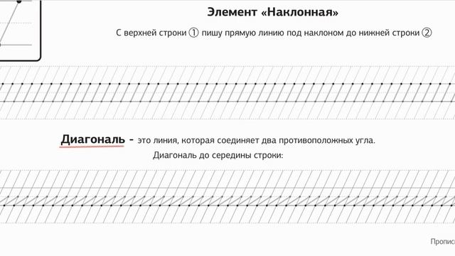 Каллиграфия для школьников. Урок 1. Часть 3. Диагональ смотреть онлайн