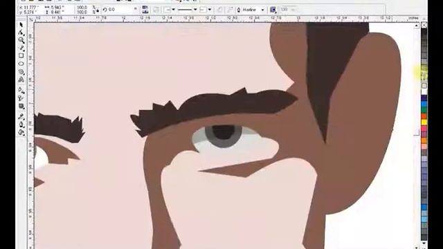 The Handsome Men PORTRAIT - Vector COREL DRAW Tutorial смотреть онлайн