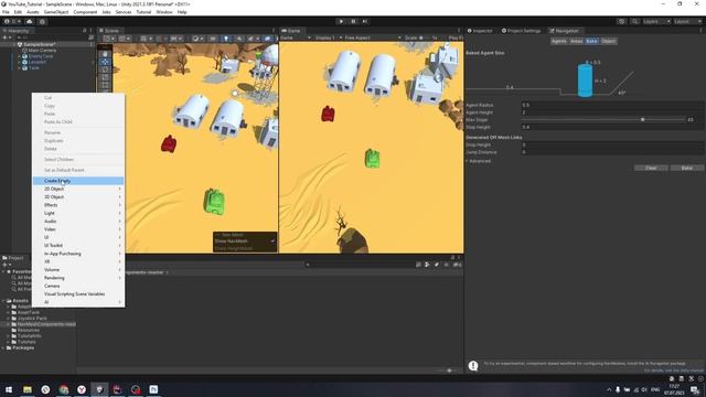 Знакомство с NavMesh Unity 3d (урок 11) смотреть онлайн