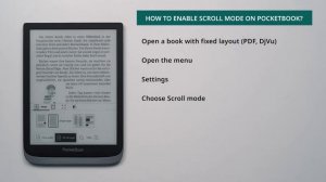 Как включить режим прокрутки на PocketBook