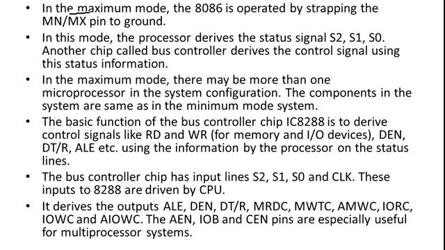 Minimum Mode and Maximum Mode Configuration in 8086 смотреть онлайн