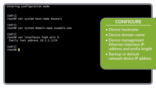 Junos OS Initial Configuration смотреть онлайн