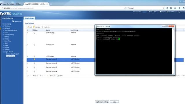 ZyXEL - UAG Changement / modification du port Syslog смотреть онлайн