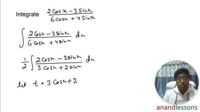 Ex 7.2 Q24intergral of 2cosx - 3sinx/6cosx+4sinx | NCERT Solutions| anandlessons смотреть онлайн