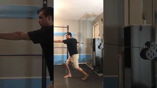 Split stance ipsilateral cable press смотреть онлайн