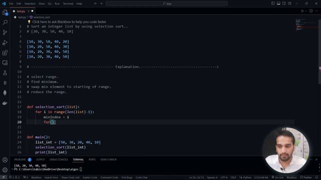 Selection Sort | Selection Sort DSA | DSA | Selection Sort Algorithm | DSA Algorithm | Python | Sor смотреть онлайн
