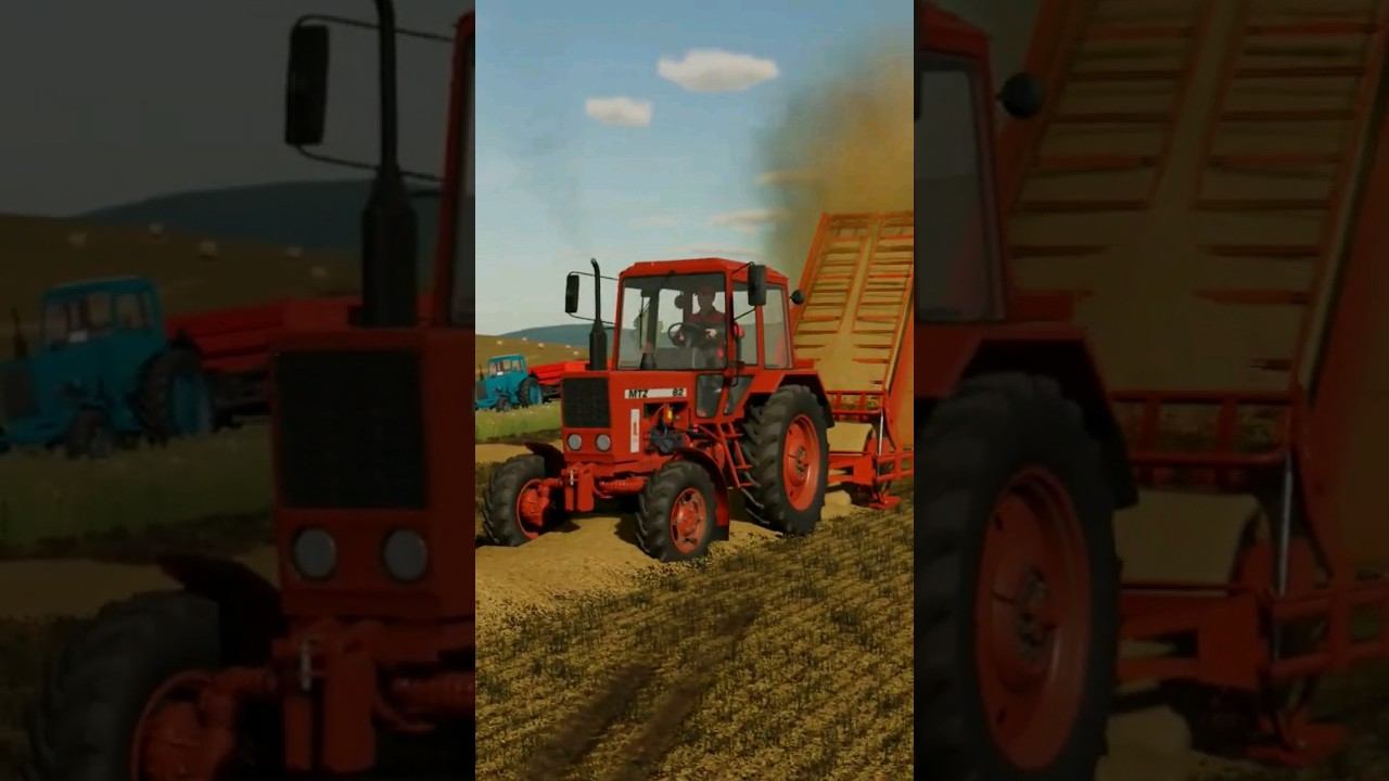 МТЗ-82, УБОРКА СОЛОМЫ #fs22 смотреть онлайн