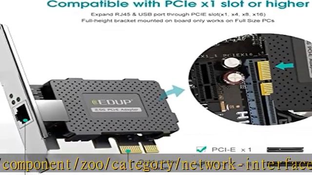 2.5GBase-T PCIe Network Adapter, 2500/1000/100Mbps PCI Express Gigabit Ethernet Card RJ45 LAN Contr смотреть онлайн