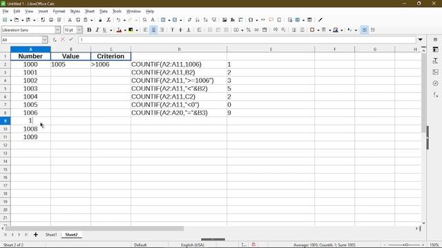 How to use the COUNTIF Function in LibreOffice Calc смотреть онлайн