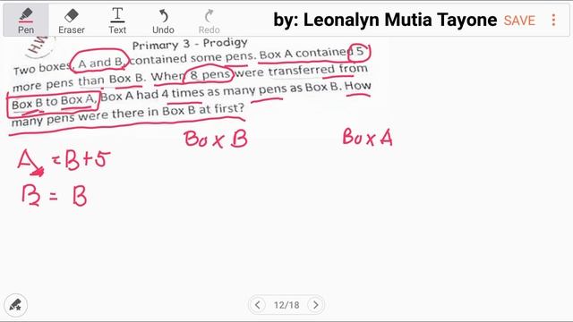 Word Problems: Find the product of the two numbers | How many pens were there in Box B at first? смотреть онлайн
