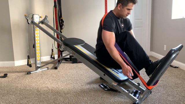 TOTAL GYM LEG WORKOUT WITH RESISTANCE BANDS (30 Min) смотреть онлайн