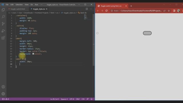 How to make a toggle switch using html & css in| 4 minutes| Easy tutorial смотреть онлайн