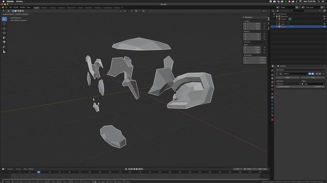 14. Blender 2.81 - Vc. Properties - Modifier Properties - Boolean Modifier смотреть онлайн