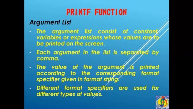 printf function || format string || single argument || multi arguments In C Language смотреть онлайн