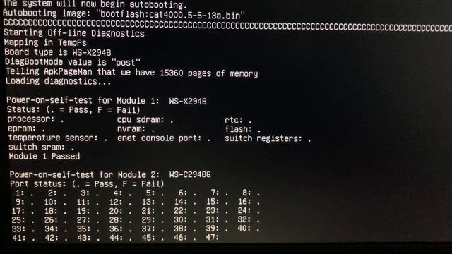 Cisco Catalyst 2948G Bootprozess (Konsole) смотреть онлайн