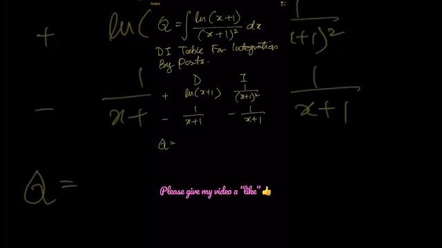 ∫ln(x+1)/(x + 1)² dx = ? смотреть онлайн