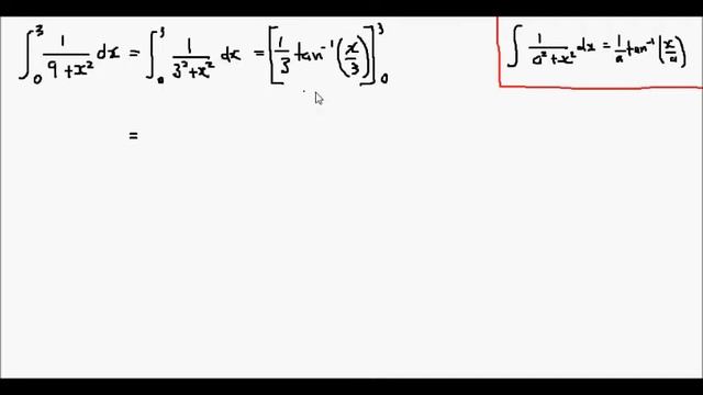 Evaluating a Definite Integral - Example 1/(9+x^2) смотреть онлайн